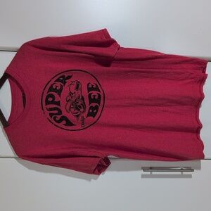Dodge Men's Red Super Bee Car Crew Cotton Graphic T-Shirt Size XL
